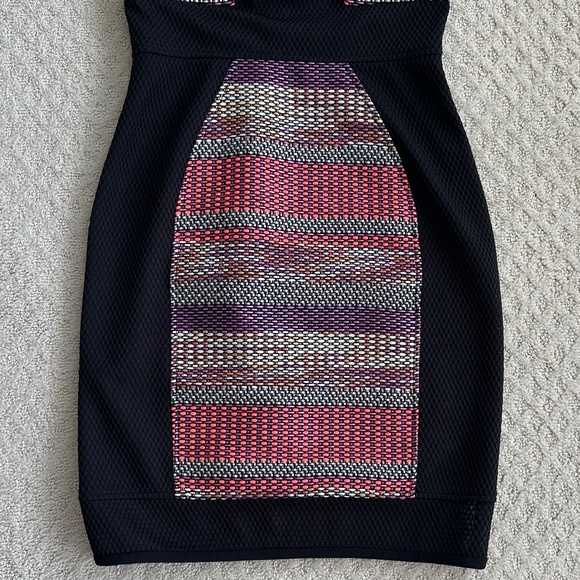 Yoana Baraschi Black Neon Tweed Sleeveless Sheath Dress 6 Y2K Artsy Designer - Picture 3 of 13